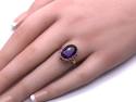 9ct Yellow Gold Amethyst Solitaire Ring