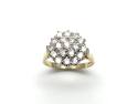 9ct Yellow Gold CZ Cluster Ring