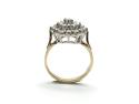 9ct Yellow Gold CZ Cluster Ring