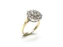 9ct Yellow Gold CZ Cluster Ring