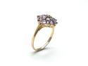 9ct Yellow Gold Tanzanite Cluster Ring