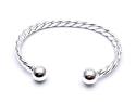 Silver Twisted Torque Bangle
