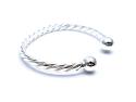 Silver Twisted Torque Bangle