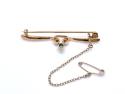 15ct Apatite & Diamond Bar Brooch