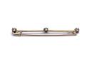 Diamond Three Stone Bar Brooch
