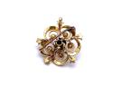 Pearl & Diamond Flower Brooch/Pendant
