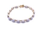 14ct Lilac Quartz Bracelet 7 1/4 inch