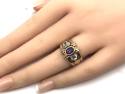 9ct Amethyst & Topaz Band Ring