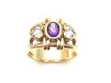 9ct Amethyst & Topaz Band Ring