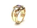 9ct Amethyst & Topaz Band Ring