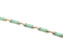 14ct Yellow Gold Jade Bracelet