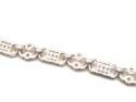 Silver Stars & Bars Bracelet 8 Inch