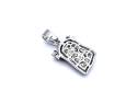 Silver CZ Jesus Christ Head Pendant