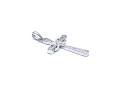 Silver CZ Infinity Cross Pendant