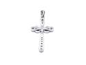 Silver CZ Infinity Cross Pendant