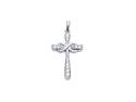 Silver CZ Infinity Cross Pendant