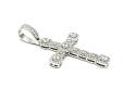 Silver CZ Cluster Cross Pendant