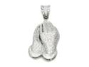 Silver CZ Healing Hands Pendant