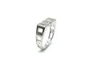 Silver Curb Side CZ Dad Ring