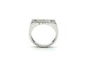 Silver Curb Side CZ Dad Ring