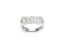 Silver Curb Side CZ Dad Ring