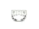Silver Basket Side Dad Ring