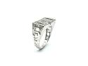 Silver Curb Side CZ Dad Ring