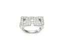 Silver Curb Side CZ Dad Ring