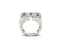 Silver Curb Side CZ Dad Ring