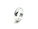 Silver D Shaped Wedding Ring 6mm