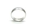 Silver D Shaped Wedding Ring 6mm