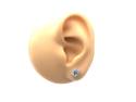 9ct Blue Topaz & Diamond Cluster Earrings 0.33ct