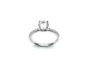 Silver CZ Fancy Solitaire Ring