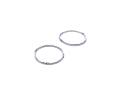 Silver Diamond Cut Hinged Sleeper Earrings 14mm