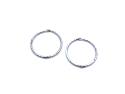 Silver Diamond Cut Hinged Sleeper Earrings 16mm