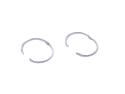 Silver Diamond Cut Hinged Sleeper Earrings 16mm