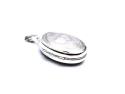 Silver Oval Heart Floral Locket