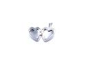 Silver Butterfly Heart Locket 10mm