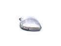 Silver Double Heart Locket Pendant 20mm