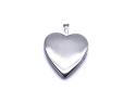 Silver Double Heart Locket Pendant 20mm