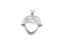 Silver I Love You Diamond Heart Fob Locket