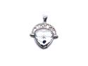 Silver I Love You Diamond Heart Fob Locket