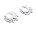 Silver Round Creole Earrings