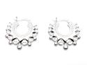 Silver Round Creole Earrings