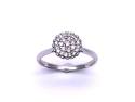 9ct White Gold Diamond Cluster Ring