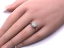 9ct White Gold Diamond Cluster Ring