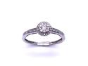 9ct White Gold Diamond Cluster Ring