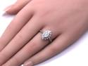 9ct White Gold Diamond Cluster Ring