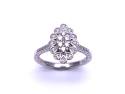 9ct White Gold Diamond Cluster Ring