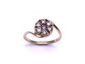 9ct Yellow Gold Damond Cluster Ring